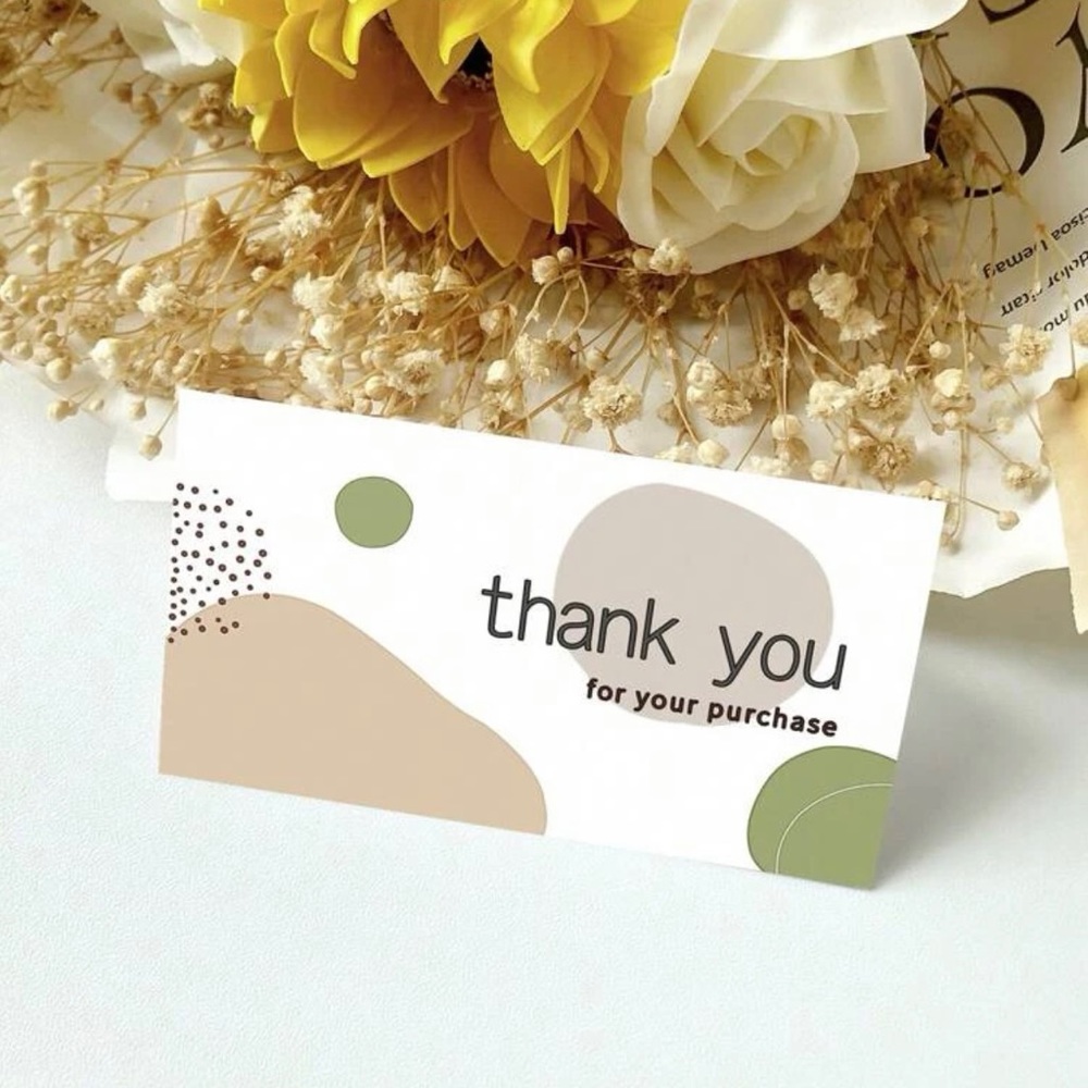 ๐ Geometric Thank You Insert Cards Pack of 50 - Picture 5 of 5